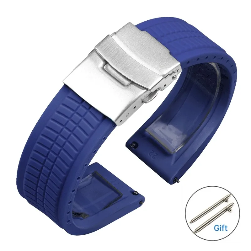 Silicone Sport Watch Strap - Soft Rubber Wristband
