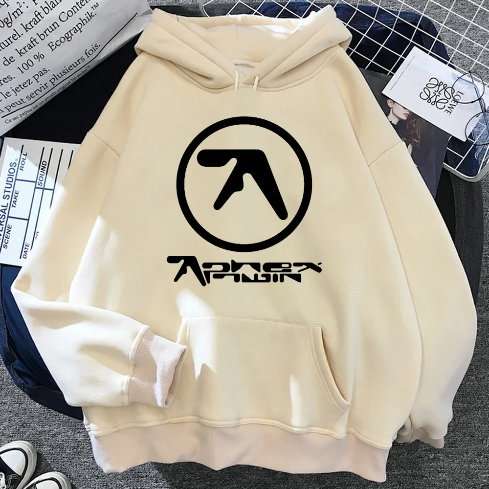 Aphex 남성용 트윈 후드티, 한국 스타일 빈티지 카와이 그래픽 트랙수트, 카와이 풀오버