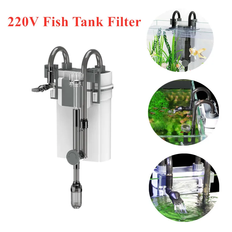 

220V Outer Hanging Fish Tank Filter Aquarium Filter Barrel External Fish Tank Oxygenation Circulation Barrel Silent Design