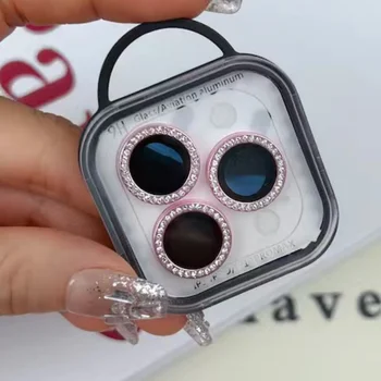 Glitter Diamond Camera Lens Protector For IPhone 12 13 14 15 Pro Max Back Mini Cover Lens Ring Glass For IPhone 14 15 Plus Fil 1