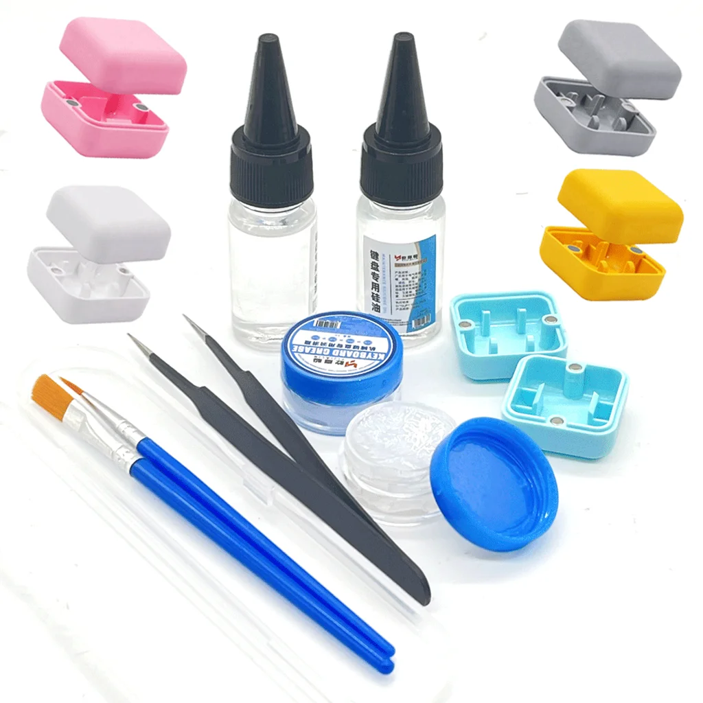 기계식 키보드 스위치 윤활 그리스 5g 오일 10ml 핀셋으로 소음 감소 튜브릭레..