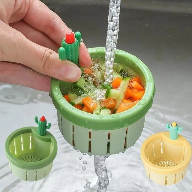 Cactus-Shaped Sink Drain Strainer – Automatic Dumping Basket & Kitchen Waste Collector 4