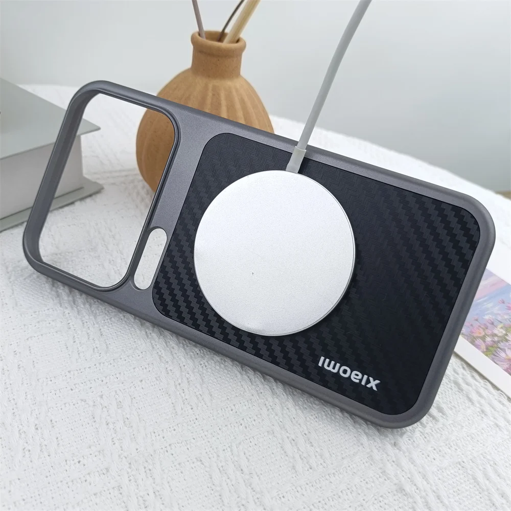 Luxury Carbon Fiber MagSafe-Compatible Phone Case with Hard PC Protective Bumper