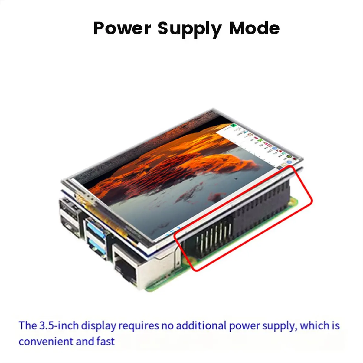 A10I 3.5인치 RPI 디스플레이 터치스크린 480X320 5 5B 60 프레임 TFT LCD 모듈 스크린 디스플레이 터치펜 포함