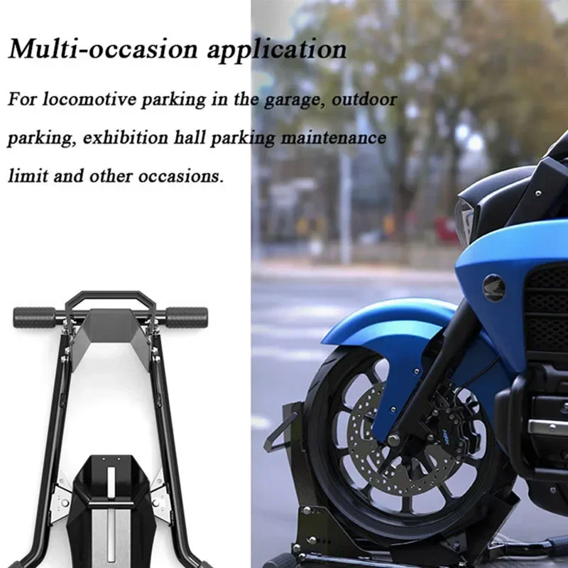 오토바이 전륜 주차대 고품질 탄소강 범용 오토바이 전륜 주차 브래킷