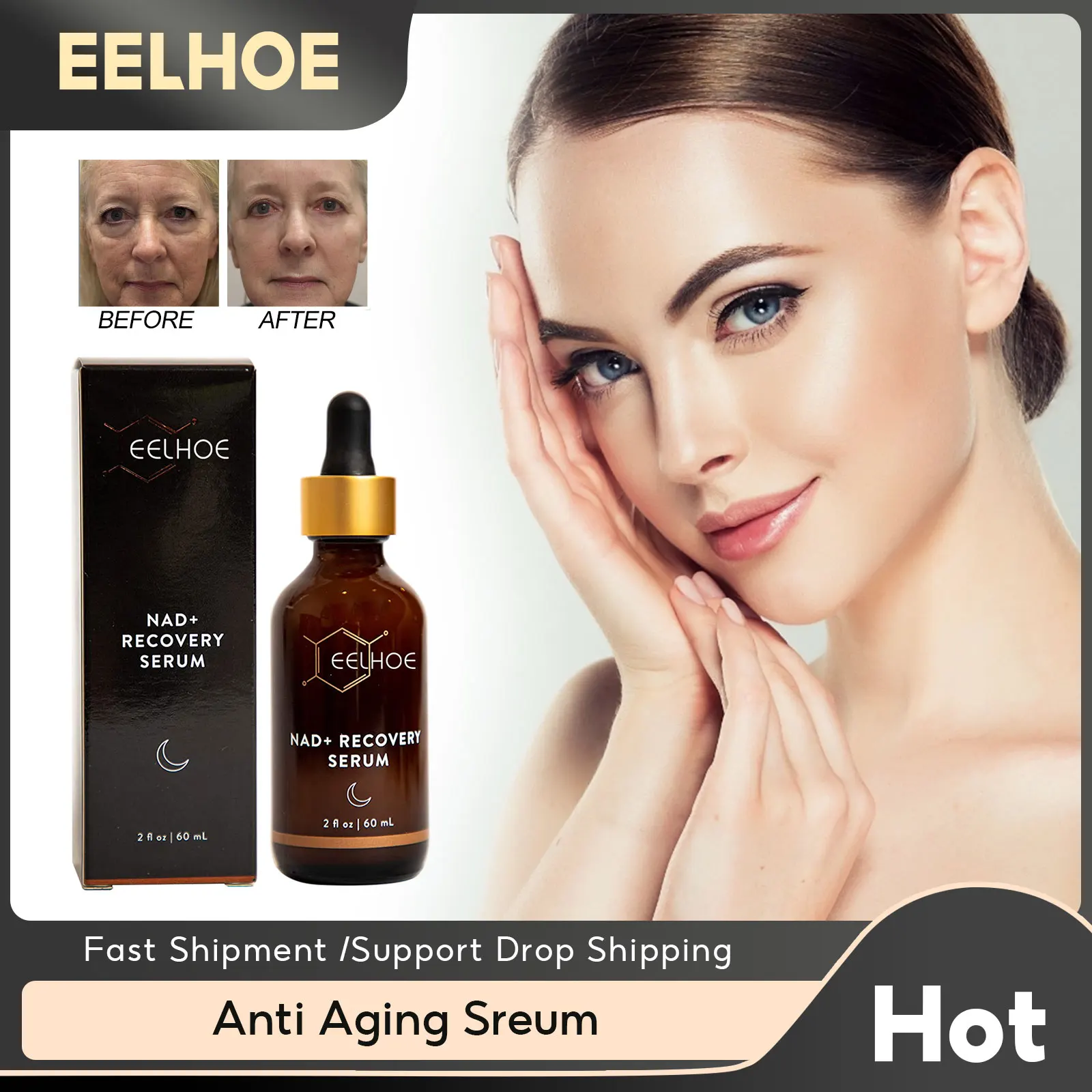 Anti Aging Face Serum Repairing Wrinkle Removal Fine Lines Whitening Dark Spots Moisturizing Skin Care Tightening Facial Essence