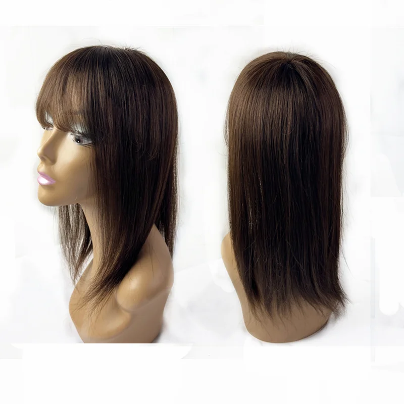 Human Hair Toppers For Women Brazilian Hair Piece 3 Clips In Extensions For Thinning Non-Remy human hair toppers