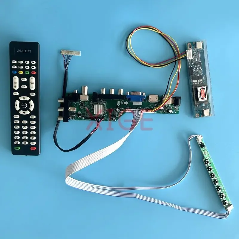 

For LP150X12 QD15XL11 QD15XL15 N150X7 LCD Controller Board Kit IR+AV+USB+HDMI+VGA Digital DVB 1024*768 30Pin LVDS 2CCFL Monitor