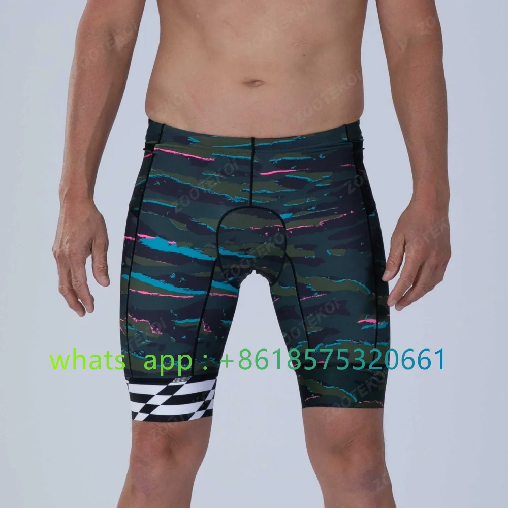 Men Triathlon Strapless Shorts Outdoor Sports Sycling Running Swimming Shorts Lycra Fabric Cycling MTB Ciclismo Zootekoi
