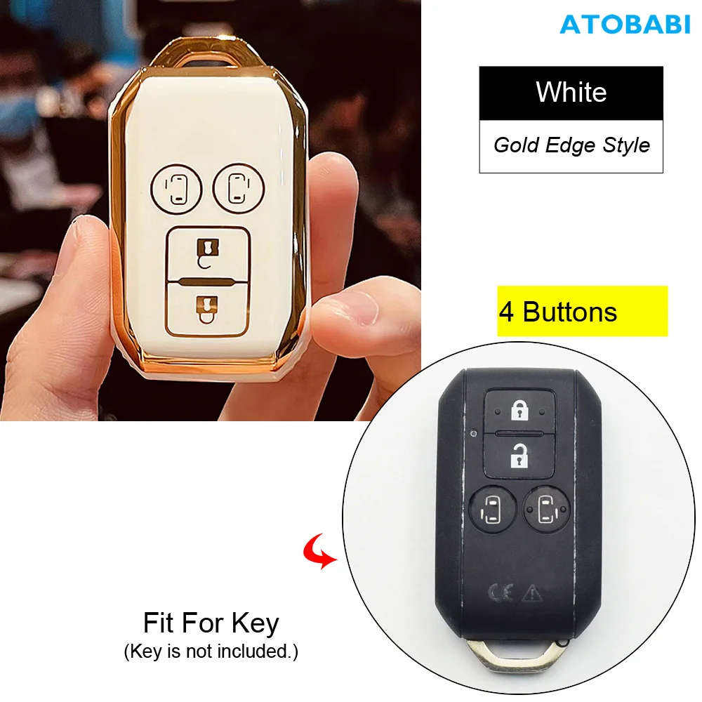hongshen Autoschlüssel Smart Key Cover Auto Schlüssel Abdeckung for Suzuki Swift V Suzuki Swift Waggon R weichen Silikon Key Fob Abdeckung Halter Schutz Schlüsselkasten Schlüsselanhänger Lila Schwarz