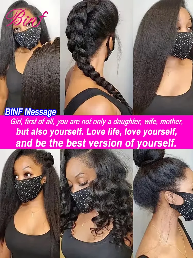 Human Hair Bundles 8-40" Long Kinky Straight Curly Yaki Straight 1/3/4 Bundles 100% Virgin 40 Inches