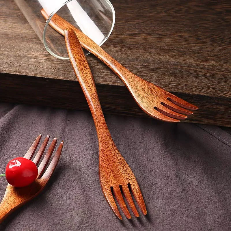 Wooden Fork Set Dessert Fork Fruit Salad Bento Box Accessories Wooden Cutlery Kids Cutlery Kitchen Accessories fruit fork