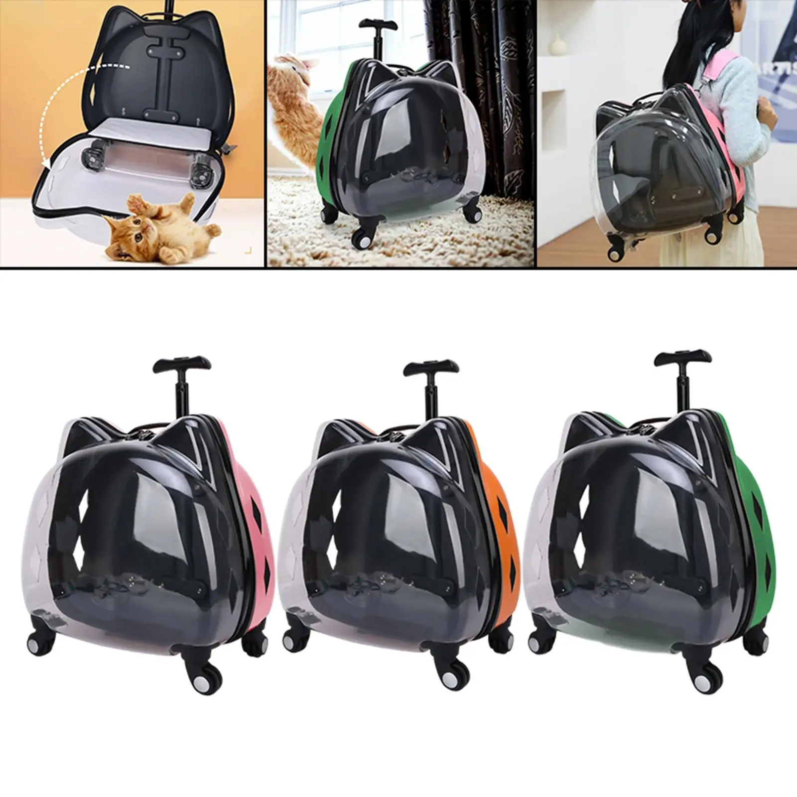 Pet Rolling Carrier, Dog Backpack with Wheels, Cats, Puppy Travel Bag with Wheels, Dog Trolley Pet Rolling Carrier, Dog Backpack with Wheels, Cats, Puppy Travel Bag with Wheels, Dog Trolley