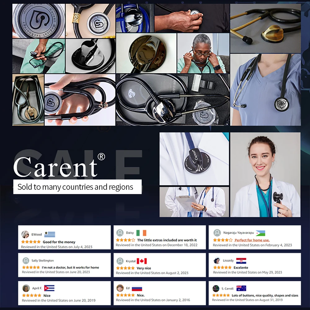 Dual Head Stethoscope Medical Stethoscope Carent Universal Professional Cardiology Stethoscopes Medical Stethoscopes Dual Fetal Heart Medical Equipment Health Care