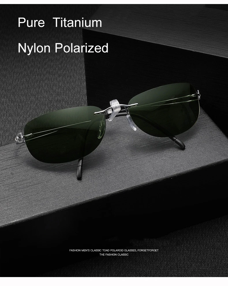 Krasivyy Women's Rimless Oval Screwless Titanium Sunglasses 2