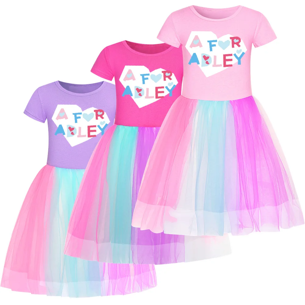 Rainbow Dresses Teens Rainbow Party Dress Teen Cotton Wearing Dress