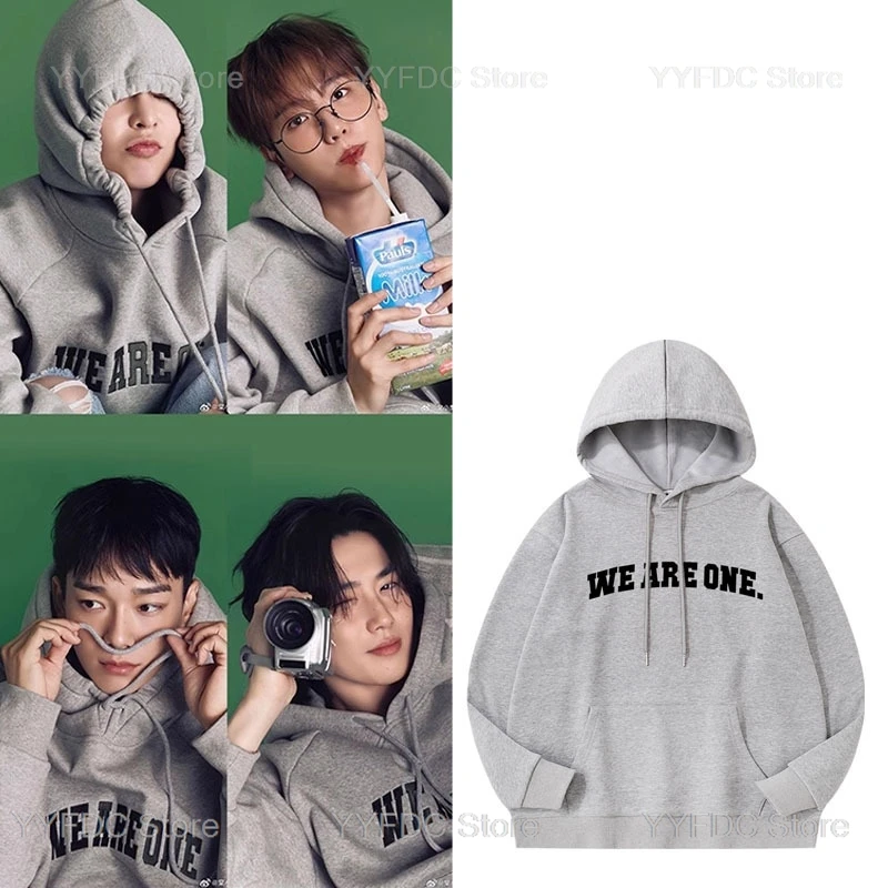 

EXO WE ARE ONE Hoodies BAEK HYUN Park Chanyeol Oh Se Hun Same Hoodie Men Women Kpop Autumn Winter Casual Oversized Sweatshirt