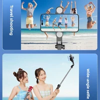 1.8M Long Extended Bluetooth Wireless Selfie Stick Live Broacast Stand Holder Tripod Foldable With Fill Light For Smartphones - Image 6