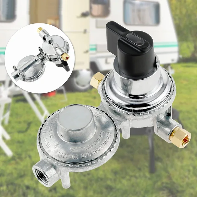 Kettős Színpadi Automatikus Szabályozó Rv Gas Propane 2 Tartály Lp Auto Átváltó Kapcsoló 1/4 "Sae Bemeneti 3/8" Npt Outlet Kiadó Henger - Image 2