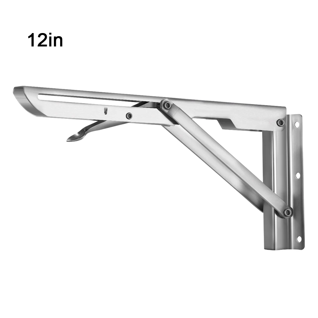 

2 Pieces Wall Mounted Triangular Bracket Foldable Home Office Stand