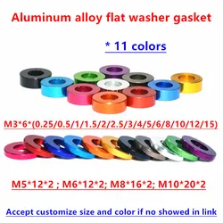 10pcs/lot Flat washers M3 M4 M5 M6 M8 M10 Corlorful Aluminum alloy Flat Gasket washer for RC part