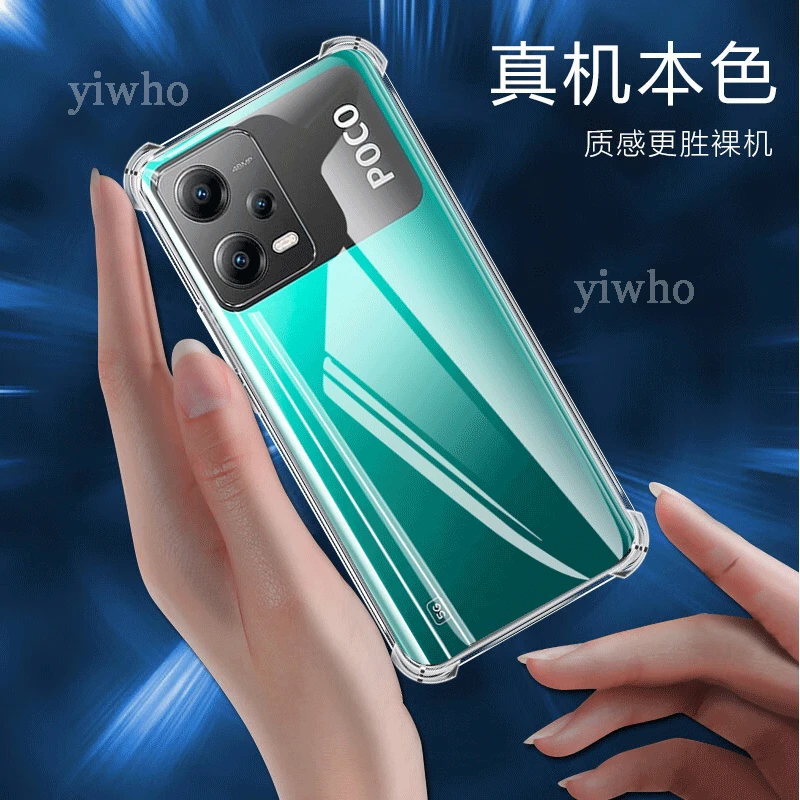 Custodia Per Xiaomi Poco X5 5G Con Fiori Crisantemo – Cover TPU Morbida Trasparente – Antiurto E Antigraffio