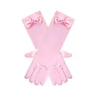 Children Gloves Long Finger Gloves Photography Props Blue Pink Yellow Green Princess Accessories Children Elsa Party Costume 5