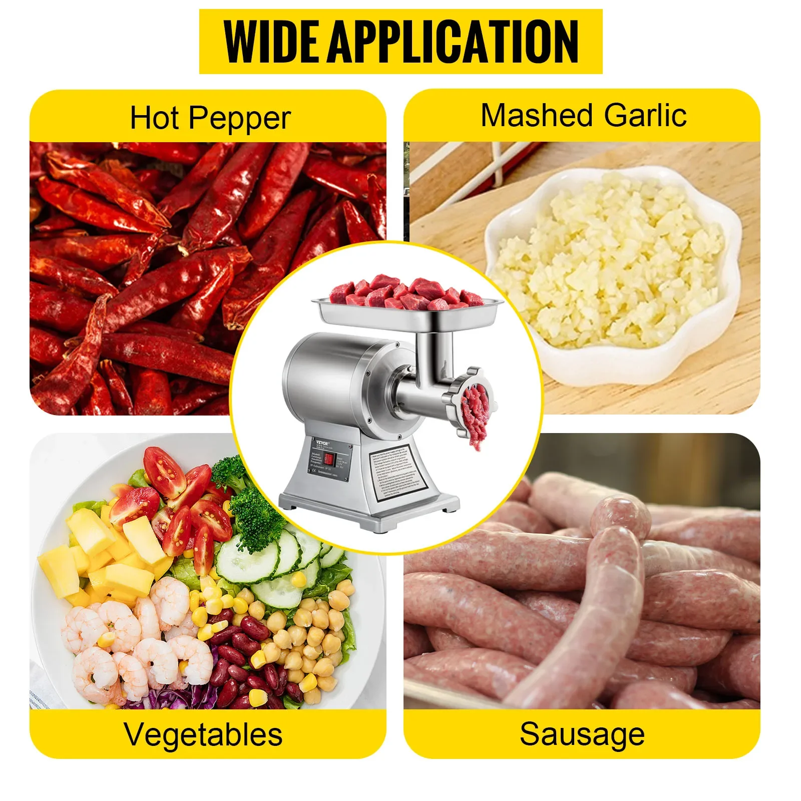 VEVOR 850W Electric Meat Mincer Chopper 122 Kg/H 250KG/H Food Processors Appliances Commercial Mincer Machine for Kitchen Tool ﻿ 5