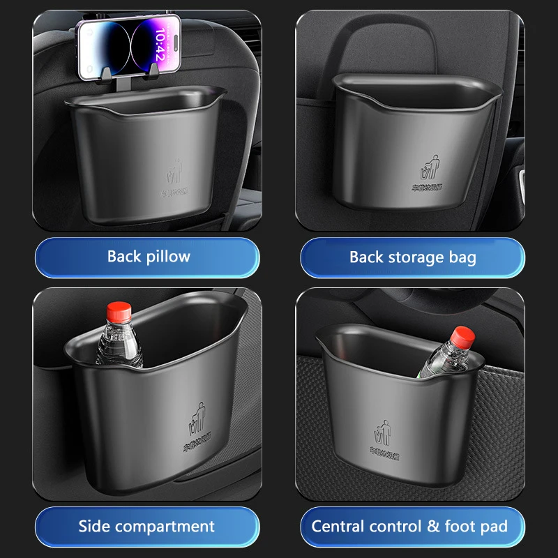 Car Trash Box with Mobile Phone Holder Hook