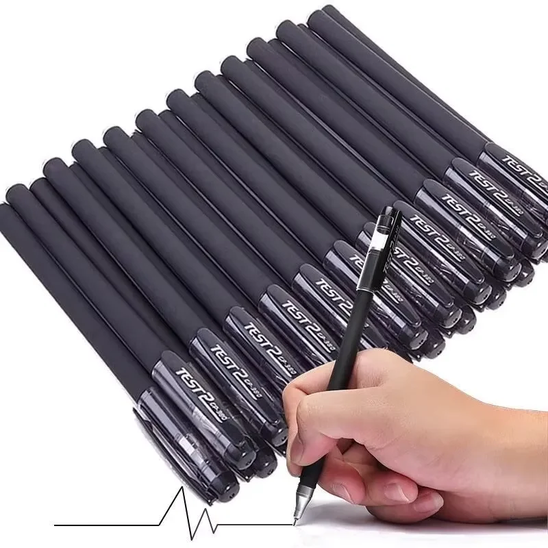 ballpoint pen 10-Pack Black Needlepoint Ballpoint Pens Students Exams Office Work Signing