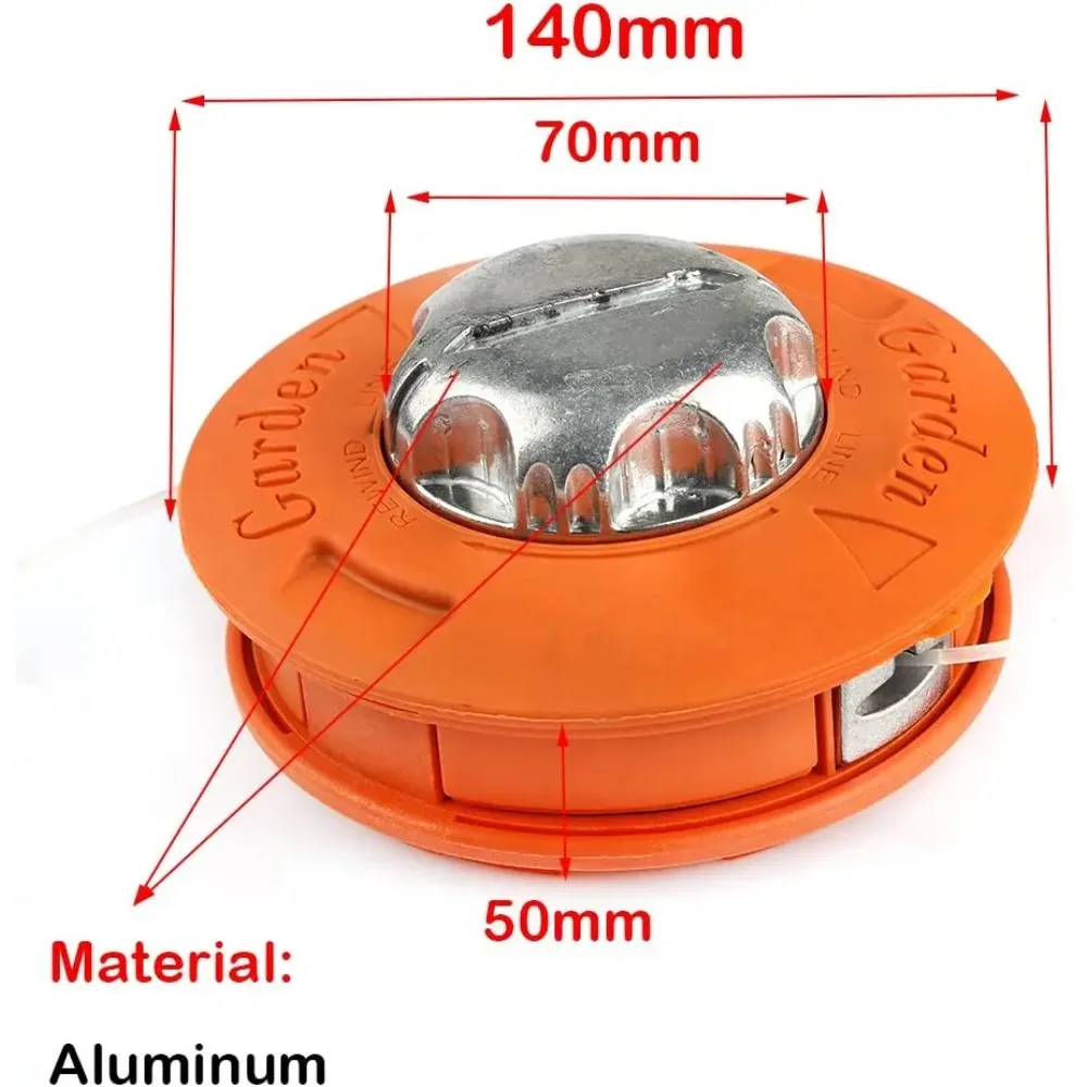 Grass Trimmer Head Aluminum Nylon 1PC
