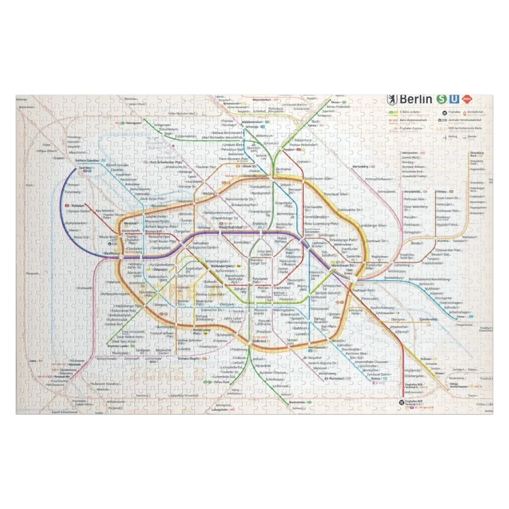 

New Berlin rapid transit route map (April 21, 2023) Jigsaw Puzzle Wood Name Custom Wooden Gift For Children Puzzle