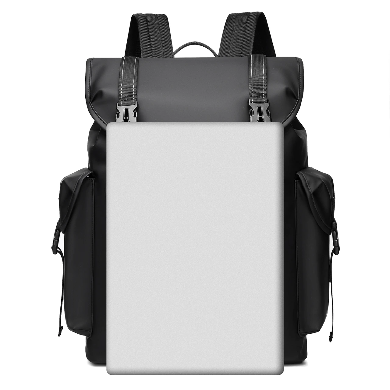 Zaino unisex dallo stile funzionale business casual per contesti aziendali e quotidiani, con struttura impermeabile, ideale per il trasporto del laptop durante il tragitto. - immagine 4
