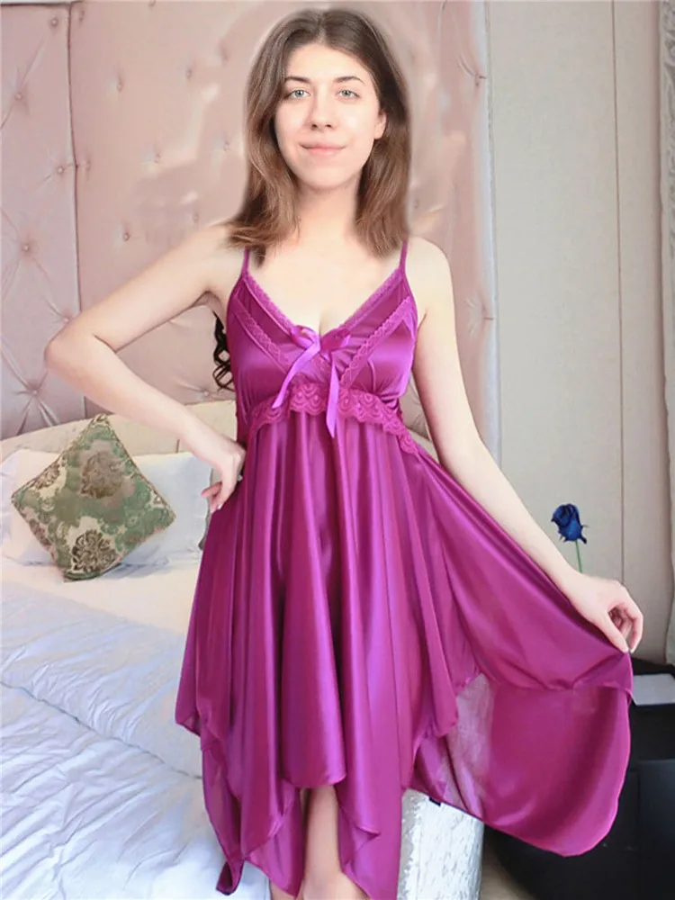 Sexy Women Sleepwear Summer New Night Gowns Hot Nightwear Girls Nightgown Women Casual Night Dress Female Home Wear SLP151