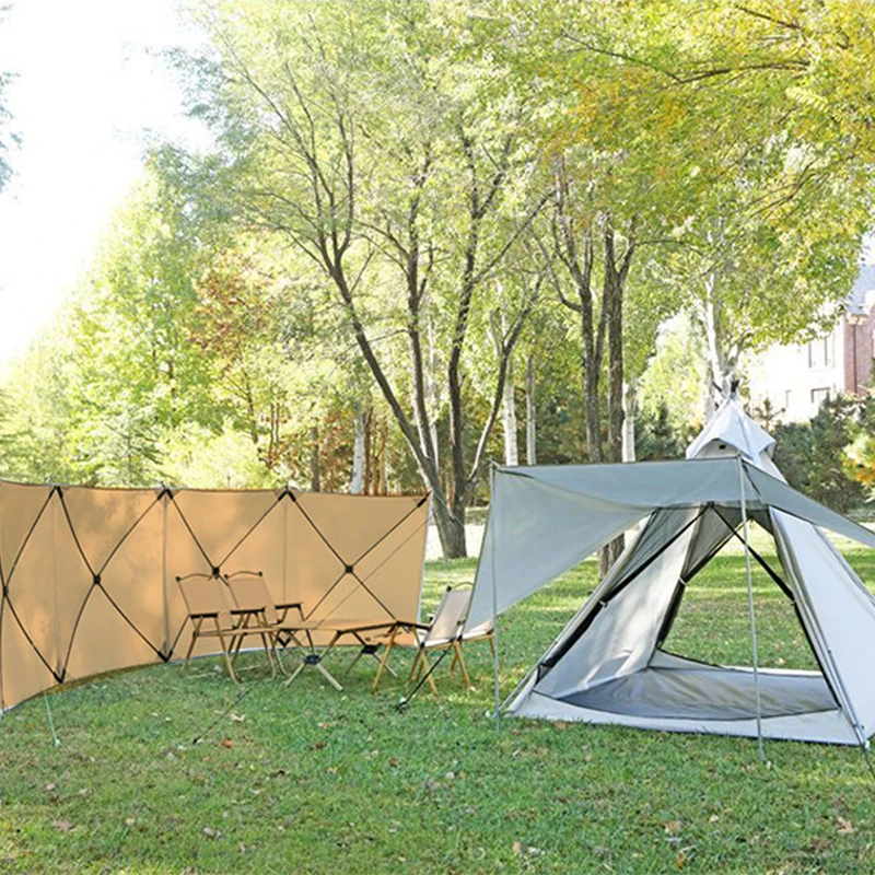Camping Windscreen Folding Windproof Shield Sunshade Outdoor Camping Wall Large Area Tent Equipment