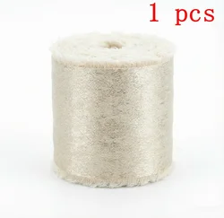 Luxurious Frayed Edged Satin Ribbon with Bronzing - 5 Yards for Elegant Crafts & Special Occasions (Light golden)