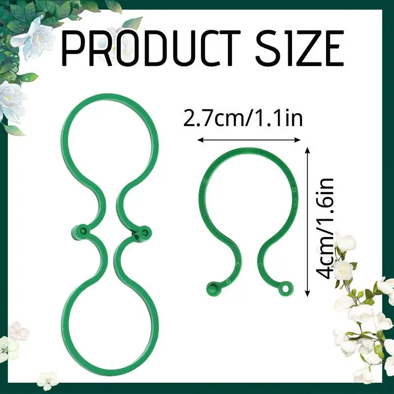 50/100pcs Vine holder Clips 8-Shaped buckle Plant Holder Cucumber vine stand Clips for Climbing Plants Stem support garden tool