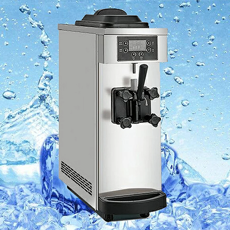 

Commercial Soft Serve Ice Cream Makers Machine Stainless Steel Single Heads Sundae