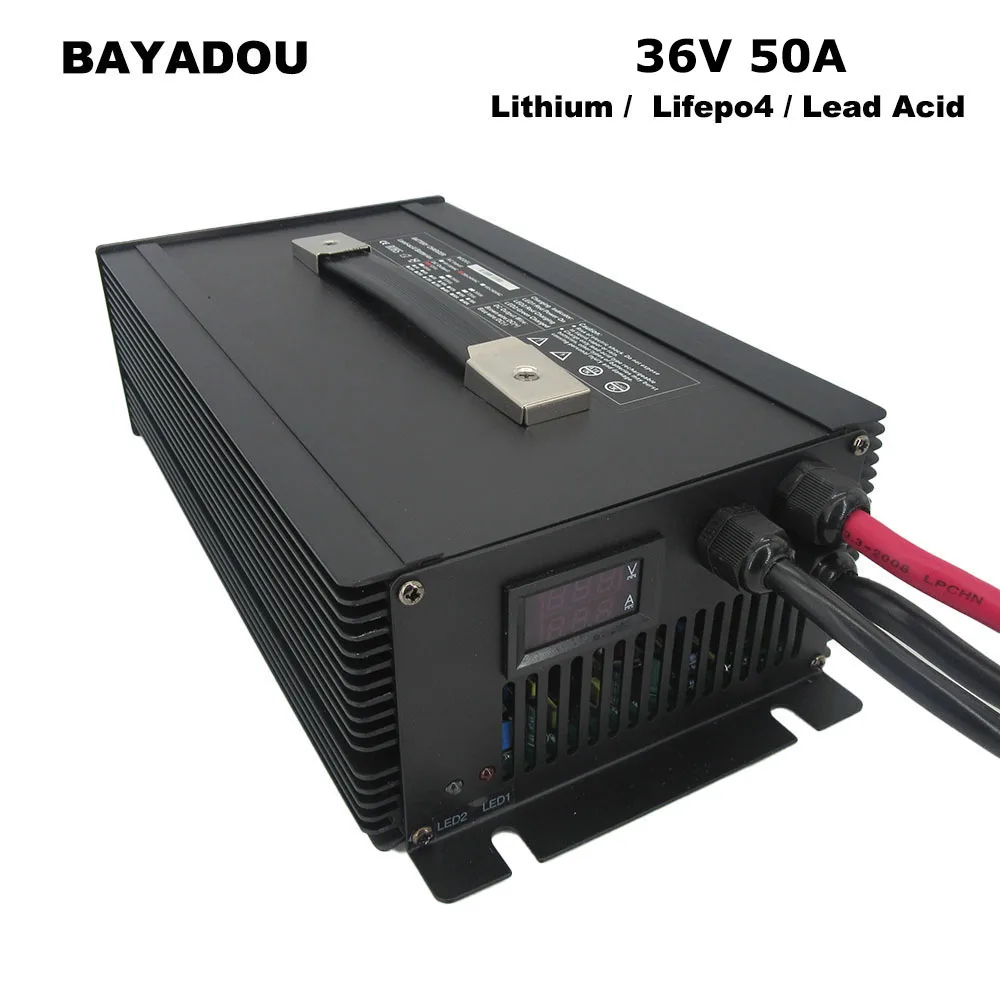 

36V 50A Lithium Lifepo4 Lead Acid Fast Charger 10S 42V Li-ion 12S 43.8V LFP 36 Volt AGV Golf Cart Forklift Battery Chargers