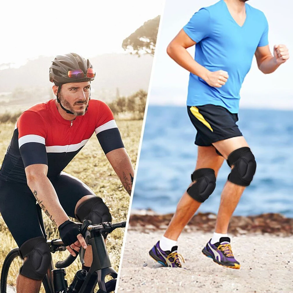 1쌍 미끄럼 방지 충돌 방지 무릎 슬리브 충돌 방지 스키 라이딩 충격 방지 터틀 쉘 스폰지 탄성 무릎 보호대