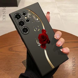 Elegant Rose Silicone Case - Slim Fit Anti - Fall TPU Cover, Stylish Luxury Gift - Note 10Plus (Black DQMYSZW02)