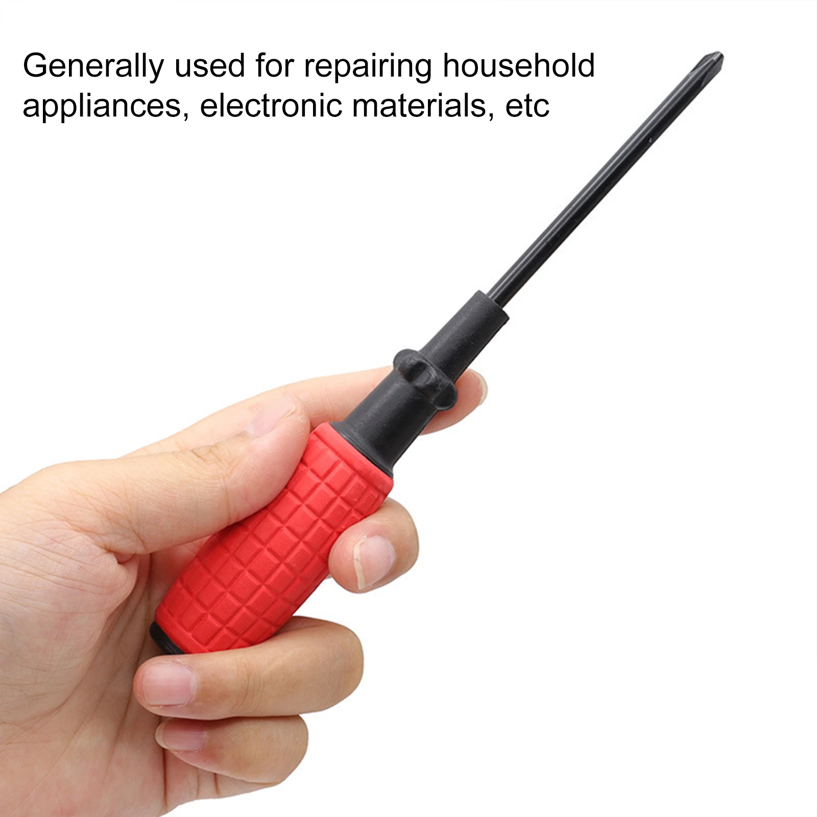 1PC Magnetic Screwdriver Multifunctional Flat Head Cross Screwdriver Household Basic Anti Slip Manual Screw Drive Tool ratchet magnetic dual use screwdriver set cross and straight double headed manual industrial grade screwdriver screwdriver screw