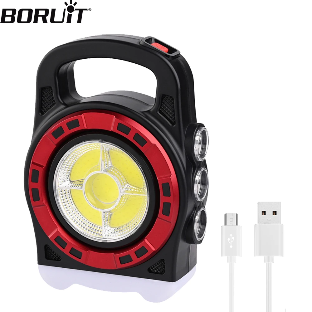 

COB LED Portable Solar Lantern 2400mA USB Rechargeable Work Light Power Bank Handheld Flashlight Outdoor Tent Camping Lamp