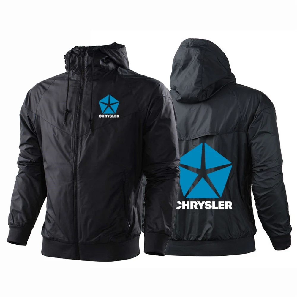 Chrysler 2023 Autumn and Winter new style Men Popular Windbreaker Jacket Hight Quality Outdoor motion Hooded Male Coat Outwear