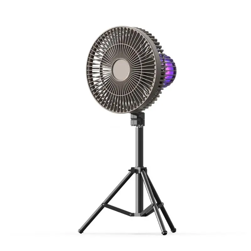

Rechargeable Camping Fan Multifunctional Mini Fan Camping Ceiling Fan Light Portable Tripod Stand Fan for Outdoor Dropship
