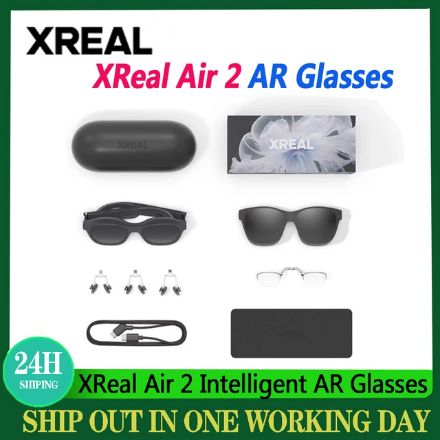 XReal air 2-スマートグラス,330インチ,マイクロカラースクリーン,直接 ...