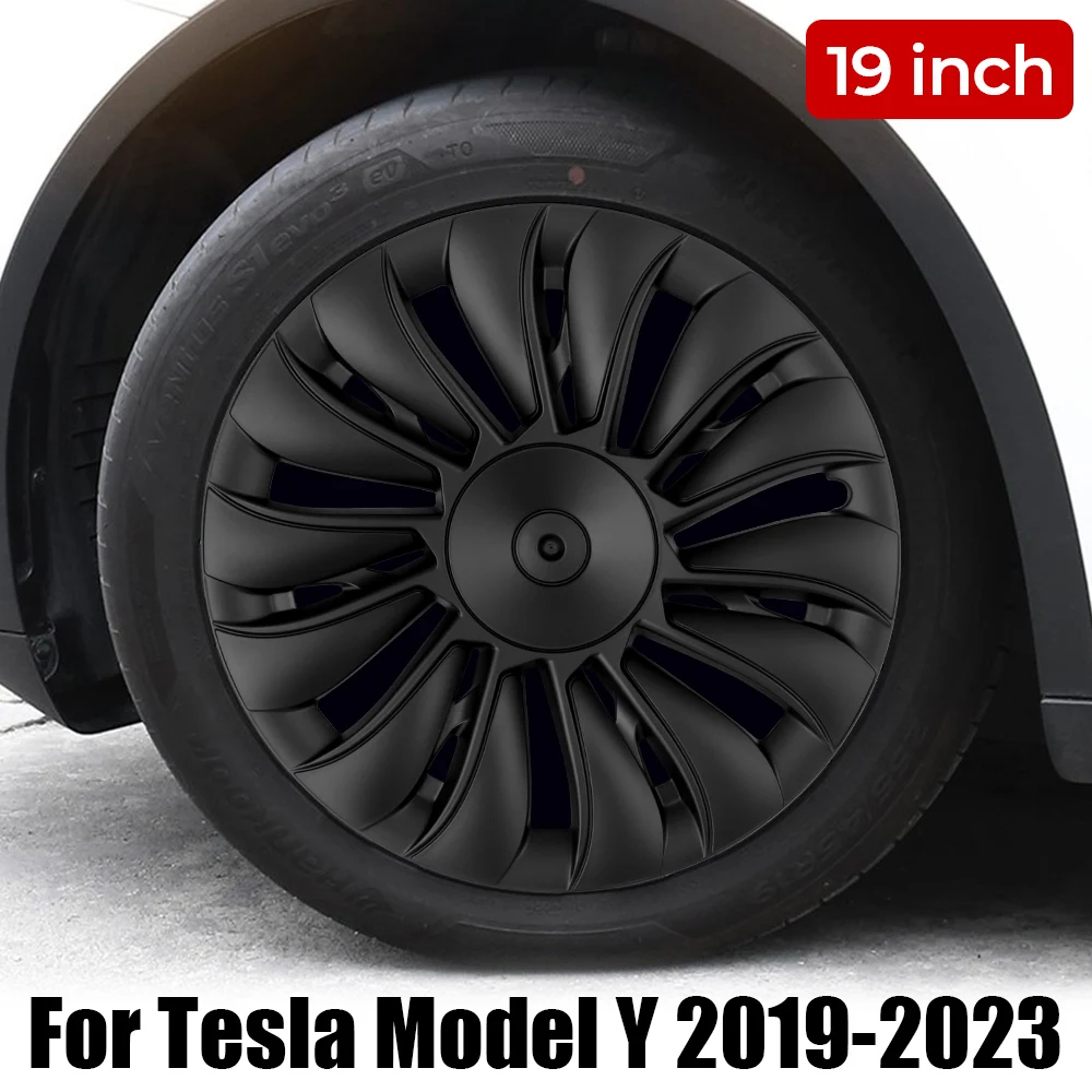 

Автомобильный Hubcap с полным покрытием, 19 дюймов, 4 шт./комплект, крышка ступицы, Сменное колесо, аксессуары для автомобиля, для модели Tesla Y 2019-2023