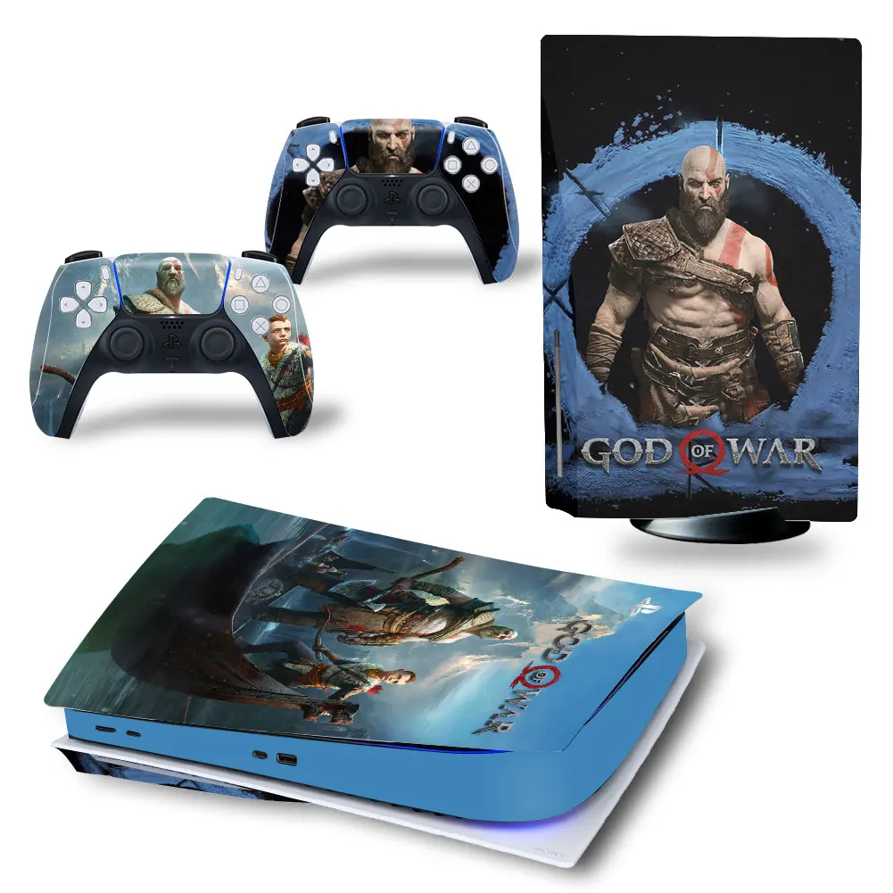 God War Game Ps5 Skin Sticker Vinyl Ps5 Disk Version Skin Sticker Decalcomania Cover Per Console E Controller Ps5