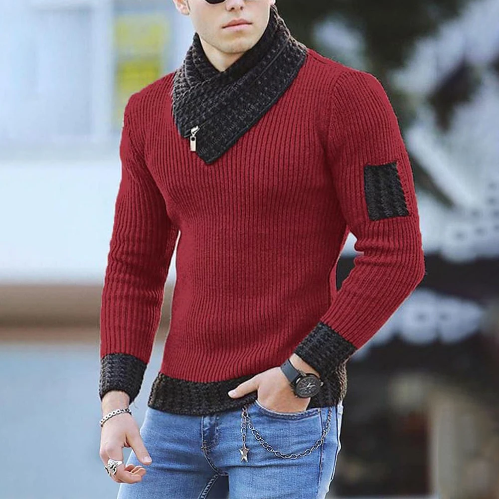 

Male Sweater Sweater Mens Sweater Pullover Regular Slim Soft Brand New Casual Turtleneck Chemical Fiber Blends
