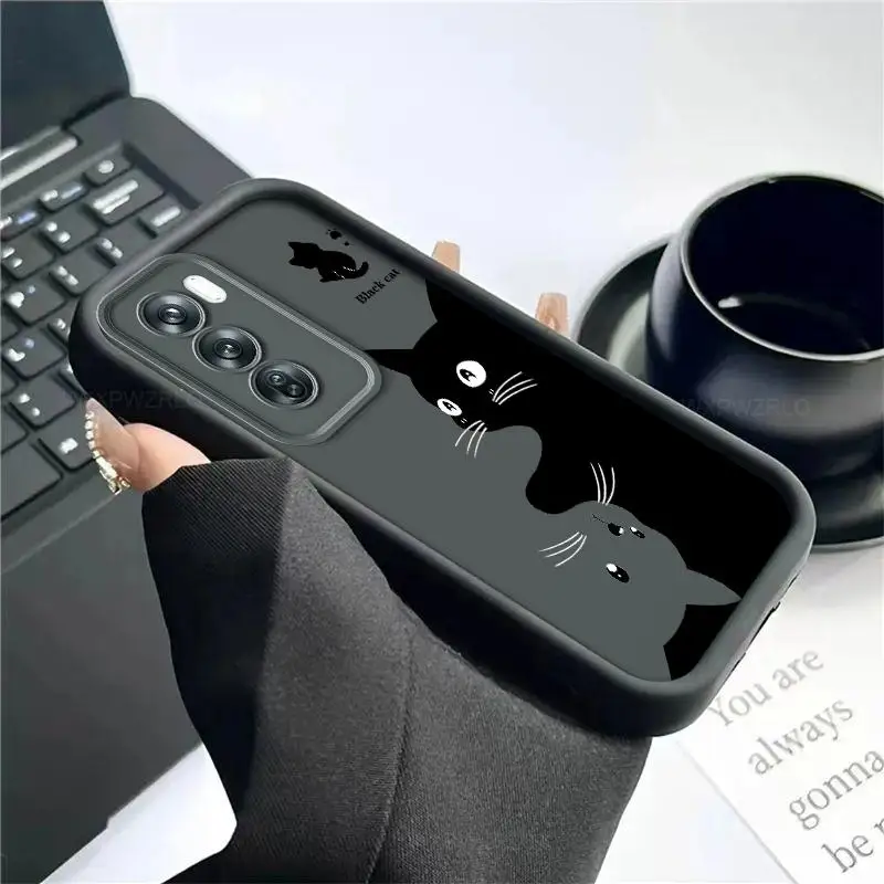 Charming Painted Cat Matte Soft Silicone Shockproof Phone Case